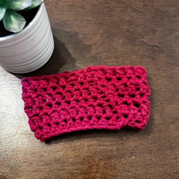 Handmade crochet coffee cup cozy.​ - Picture 2 of 3